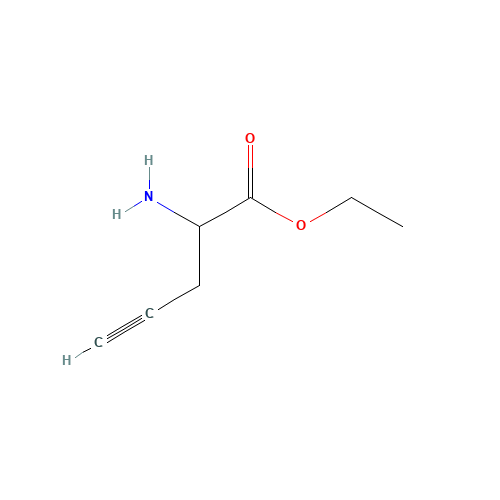 ethyl 2-aminopent-4-ynoate (CAS: 154145-91-2) - Chemical Structure and Molecular Formula 