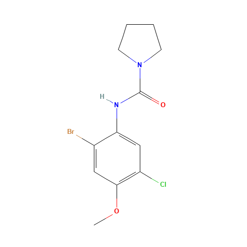 N-(2-bromo-5-chloro-4-methoxyphenyl)pyrrolidine-1-carboxamide (CAS: 685536-72-5) - Related Chemical Product