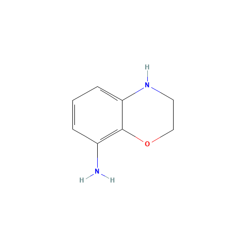 3,4-dihydro-2H-1,4-benzoxazin-8-amine (CAS: 704879-74-3) - Chemical Structure and Molecular Formula 