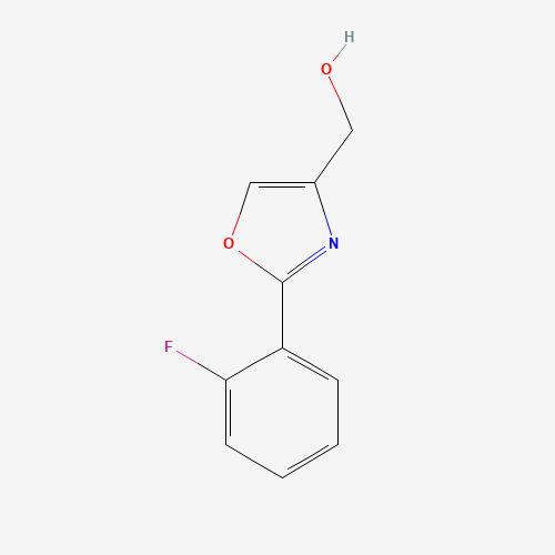 [2-(2-fluorophenyl)-1,3-oxazol-4-yl]methanol (CAS: 885274-00-0) - Chemical Structure and Molecular Formula 