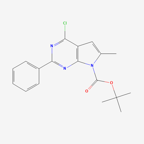 tert-butyl 4-chloro-6-methyl-2-phenylpyrrolo[2,3-d]pyrimidine-7-carboxylate (CAS: 251947-25-8) - Related Chemical Product
