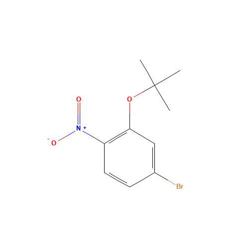 4-bromo-2-[(2-methylpropan-2-yl)oxy]-1-nitrobenzene (CAS: 1187386-34-0) - Chemical Structure and Molecular Formula 