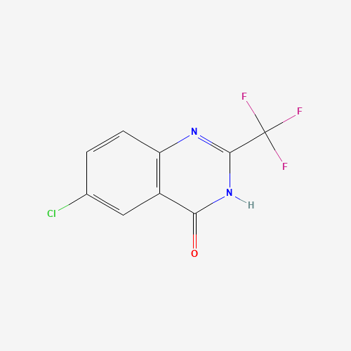 6-chloro-2-(trifluoromethyl)-1H-quinazolin-4-one (CAS: 35982-55-9) - Chemical Structure and Molecular Formula 
