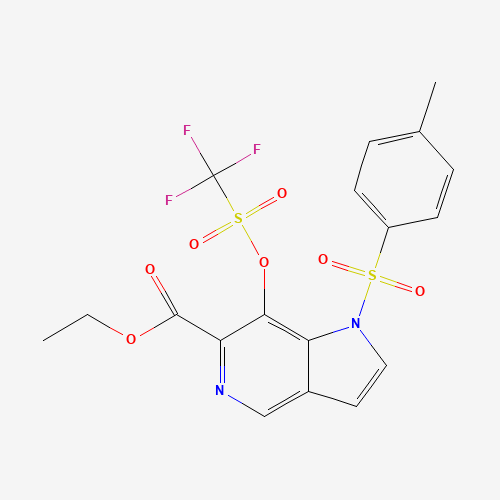 ethyl 1-(4-methylphenyl)sulfonyl-7-(trifluoromethylsulfonyloxy)pyrrolo[3,2-c]pyridine-6-carboxylate (CAS: 1207175-44-7) - Related Chemical Product