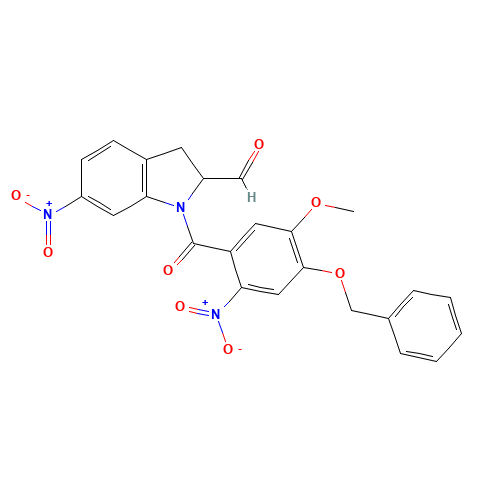 1-(5-methoxy-2-nitro-4-phenylmethoxybenzoyl)-6-nitro-2,3-dihydroindole-2-carbaldehyde (CAS: 1239587-82-6) - Related Chemical Product