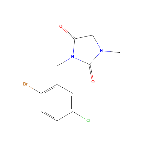3-[(2-bromo-5-chlorophenyl)methyl]-1-methylimidazolidine-2,4-dione (CAS: 685535-75-5) - Related Chemical Product
