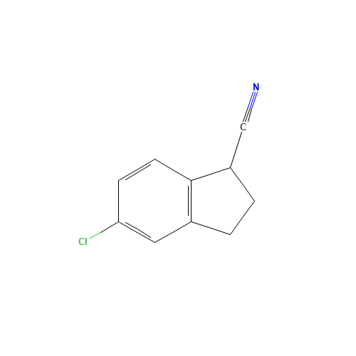 5-chloro-2,3-dihydro-1H-indene-1-carbonitrile (CAS: 132205-76-6) - Chemical Structure and Molecular Formula 