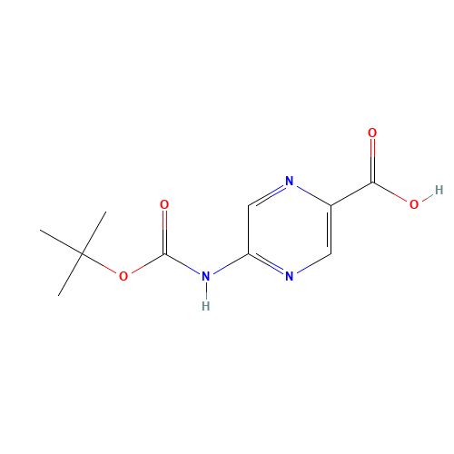 5-[(2-methylpropan-2-yl)oxycarbonylamino]pyrazine-2-carboxylic acid (CAS: 891782-63-1) - Related Chemical Product