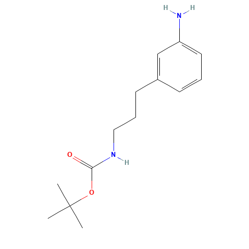 tert-butyl N-[3-(3-aminophenyl)propyl]carbamate (CAS: 1208170-37-9) - Chemical Structure and Molecular Formula 