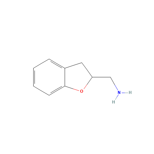 2,3-dihydro-1-benzofuran-2-ylmethanamine (CAS: 21214-11-9) - Chemical Structure and Molecular Formula 