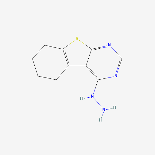 5,6,7,8-tetrahydro-[1]benzothiolo[2,3-d]pyrimidin-4-ylhydrazine (CAS: 40106-45-4) - Chemical Structure and Molecular Formula 