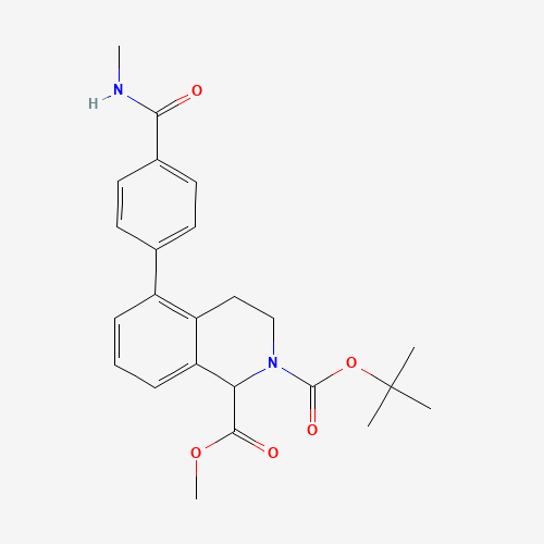 2-O-tert-butyl 1-O-methyl 5-[4-(methylcarbamoyl)phenyl]-3,4-dihydro-1H-isoquinoline-1,2-dicarboxylate (CAS: 1430564-12-7) - Related Chemical Product