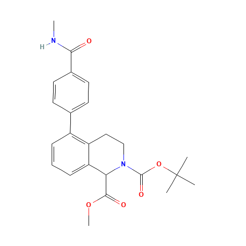 2-O-tert-butyl 1-O-methyl 5-[4-(methylcarbamoyl)phenyl]-3,4-dihydro-1H-isoquinoline-1,2-dicarboxylate (CAS: 1430564-12-7) - Related Chemical Product