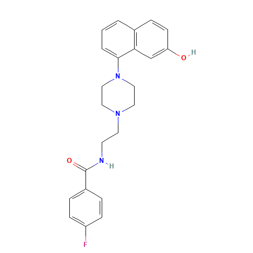 4-fluoro-N-[2-[4-(7-hydroxynaphthalen-1-yl)piperazin-1-yl]ethyl]benzamide (CAS: 135722-26-8) - Related Chemical Product
