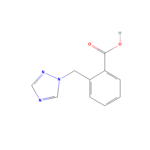2-(1,2,4-triazol-1-ylmethyl)benzoic acid (CAS: 876718-01-3) - Chemical Structure and Molecular Formula 