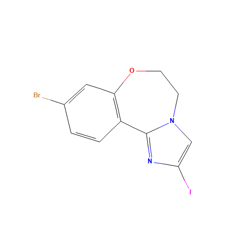 9-bromo-2-iodo-5,6-dihydroimidazo[1,2-d][1,4]benzoxazepine (CAS: 1282516-69-1) - Chemical Structure and Molecular Formula 