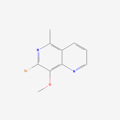 7-bromo-8-methoxy-5-methyl-1,6-naphthyridine (CAS: 1422974-54-6) - Chemical Structure and Molecular Formula 