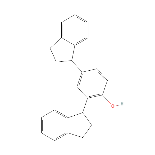 2,4-bis(2,3-dihydro-1H-inden-1-yl)phenol (CAS: 109879-28-9) - Chemical Structure and Molecular Formula 