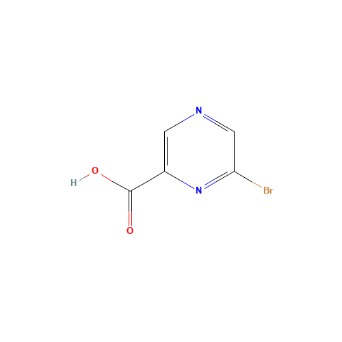 6-bromopyrazine-2-carboxylic acid (CAS: 1196151-53-7) - Chemical Structure and Molecular Formula 