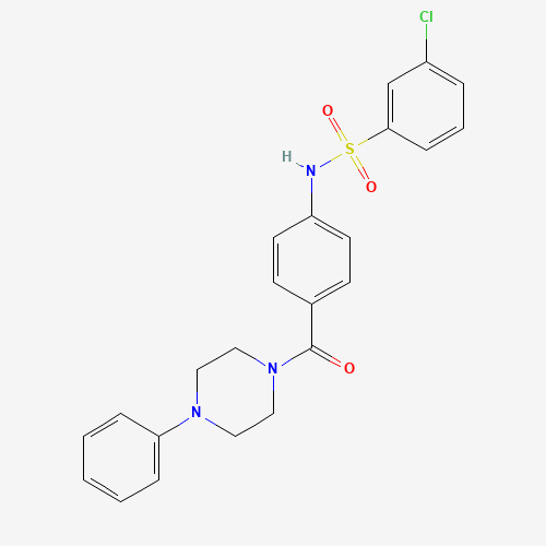 3-chloro-N-[4-(4-phenylpiperazine-1-carbonyl)phenyl]benzenesulfonamide (CAS: 690962-35-7) - Related Chemical Product