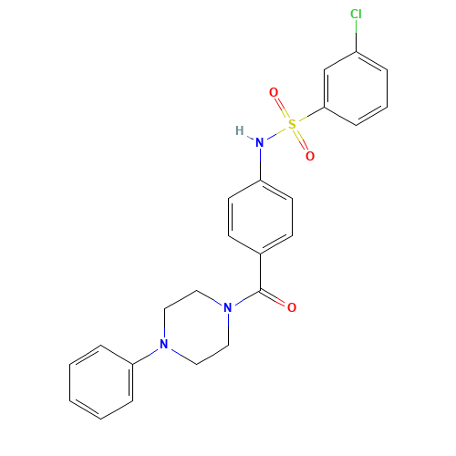 3-chloro-N-[4-(4-phenylpiperazine-1-carbonyl)phenyl]benzenesulfonamide (CAS: 690962-35-7) - Related Chemical Product