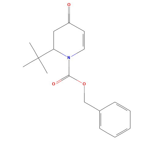 benzyl 2-tert-butyl-4-oxo-2,3-dihydropyridine-1-carboxylate (CAS: 647841-89-2) - Chemical Structure and Molecular Formula 