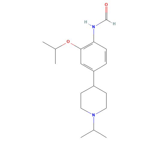N-[2-propan-2-yloxy-4-(1-propan-2-ylpiperidin-4-yl)phenyl]formamide (CAS: 1462951-52-5) - Related Chemical Product
