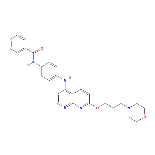 N-[4-[[7-(3-morpholin-4-ylpropoxy)-1,8-naphthyridin-4-yl]amino]phenyl]benzamide (CAS: 1203510-00-2) - Related Chemical Product