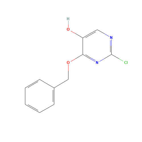 2-chloro-4-phenylmethoxypyrimidin-5-ol (CAS: 885952-28-3) - Chemical Structure and Molecular Formula 