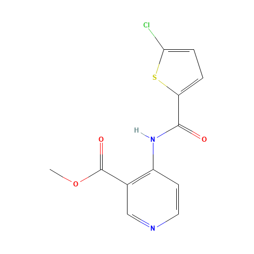 methyl 4-[(5-chlorothiophene-2-carbonyl)amino]pyridine-3-carboxylate (CAS: 929214-65-3) - Chemical Structure and Molecular Formula 