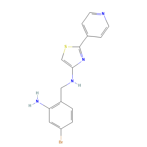 N-[(2-amino-4-bromophenyl)methyl]-2-pyridin-4-yl-1,3-thiazol-4-amine (CAS: 630410-21-8) - Related Chemical Product