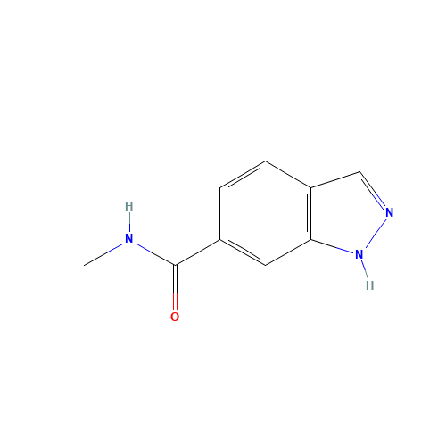 N-methyl-1H-indazole-6-carboxamide (CAS: 906000-49-5) - Chemical Structure and Molecular Formula 