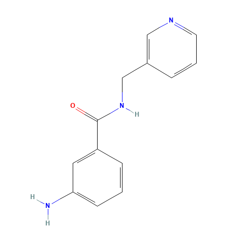 3-amino-N-(pyridin-3-ylmethyl)benzamide (CAS: 25844-49-9) - Chemical Structure and Molecular Formula 