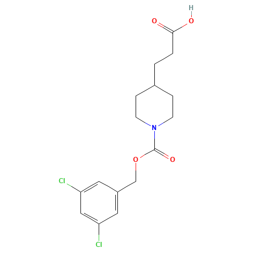 3-[1-[(3,5-dichlorophenyl)methoxycarbonyl]piperidin-4-yl]propanoic acid (CAS: 1613514-02-5) - Related Chemical Product