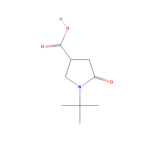 1-tert-butyl-5-oxopyrrolidine-3-carboxylic acid (CAS: 773865-05-7) - Chemical Structure and Molecular Formula 