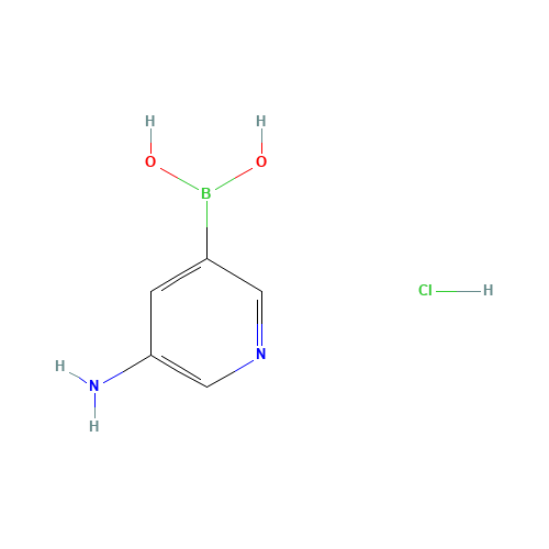 (5-aminopyridin-3-yl)boronic acid;hydrochloride (CAS: 1310384-34-9) - Chemical Structure and Molecular Formula 