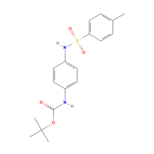 tert-butyl N-[4-[(4-methylphenyl)sulfonylamino]phenyl]carbamate (CAS: 1305205-19-9) - Chemical Structure and Molecular Formula 
