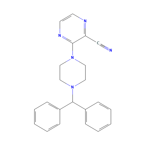 3-(4-benzhydrylpiperazin-1-yl)pyrazine-2-carbonitrile (CAS: 845266-31-1) - Related Chemical Product