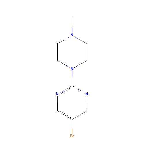 5-bromo-2-(4-methylpiperazin-1-yl)pyrimidine (CAS: 141302-36-5) - Chemical Structure and Molecular Formula 