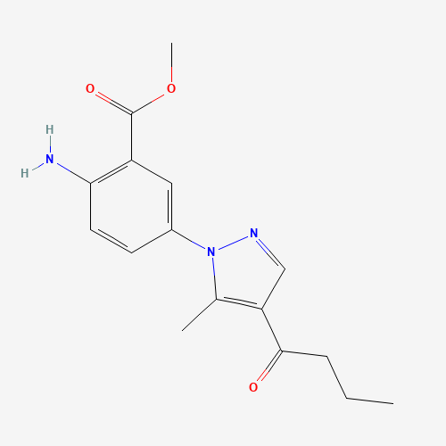 methyl 2-amino-5-(4-butanoyl-5-methylpyrazol-1-yl)benzoate (CAS: 1404531-00-5) - Related Chemical Product