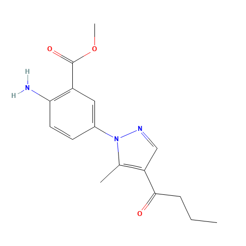 methyl 2-amino-5-(4-butanoyl-5-methylpyrazol-1-yl)benzoate (CAS: 1404531-00-5) - Related Chemical Product