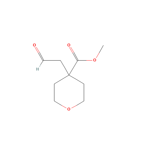 methyl 4-(2-oxoethyl)oxane-4-carboxylate (CAS: 693824-78-1) - Chemical Structure and Molecular Formula 