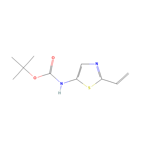 tert-butyl N-(2-ethenyl-1,3-thiazol-5-yl)carbamate (CAS: 1094070-78-6) - Chemical Structure and Molecular Formula 