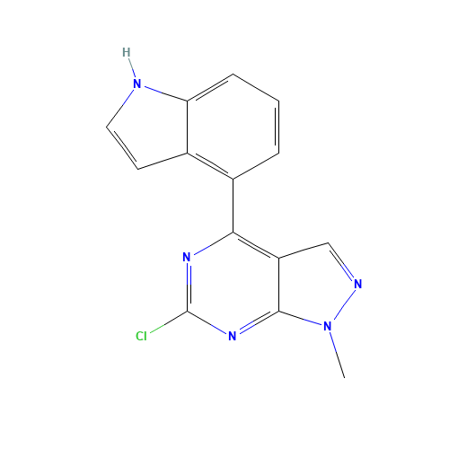 6-chloro-4-(1H-indol-4-yl)-1-methylpyrazolo[3,4-d]pyrimidine (CAS: 1292902-37-4) - Related Chemical Product