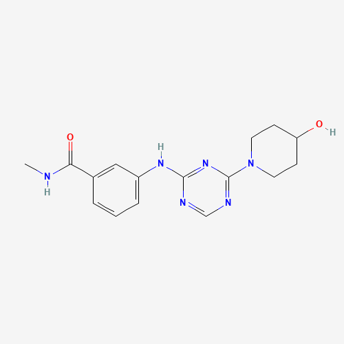 3-[[4-(4-hydroxypiperidin-1-yl)-1,3,5-triazin-2-yl]amino]-N-methylbenzamide (CAS: 1332300-23-8) - Related Chemical Product