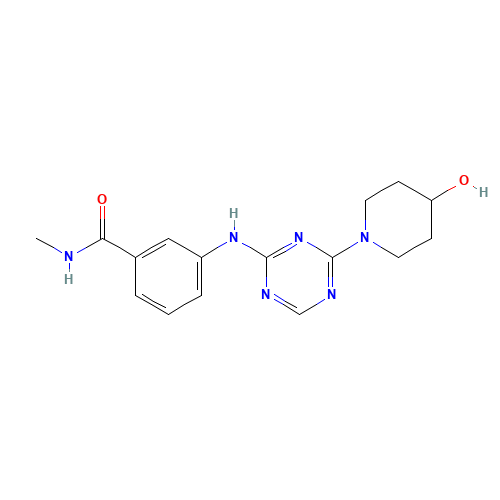 3-[[4-(4-hydroxypiperidin-1-yl)-1,3,5-triazin-2-yl]amino]-N-methylbenzamide (CAS: 1332300-23-8) - Related Chemical Product