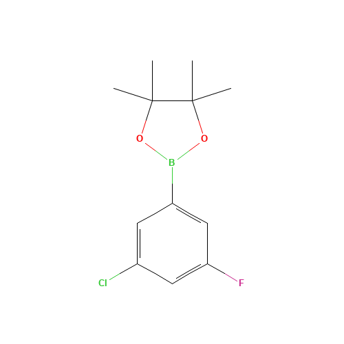 2-(3-chloro-5-fluorophenyl)-4,4,5,5-tetramethyl-1,3,2-dioxaborolane (CAS: 1245524-02-0) - Related Chemical Product