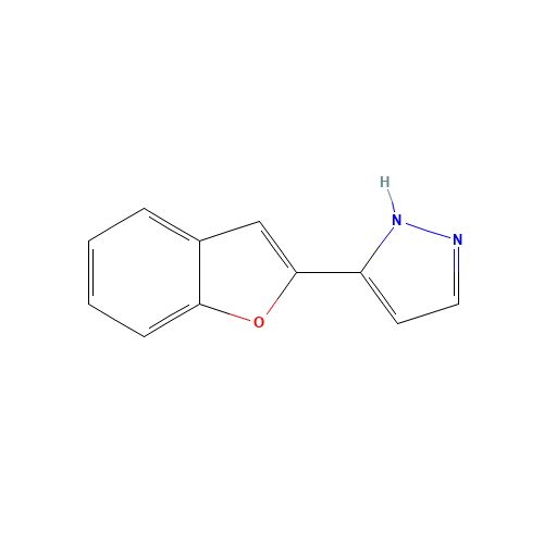 5-(1-benzofuran-2-yl)-1H-pyrazole (CAS: 666728-39-8) - Chemical Structure and Molecular Formula 