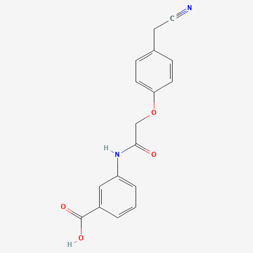 3-[[2-[4-(cyanomethyl)phenoxy]acetyl]amino]benzoic acid (CAS: 649774-21-0) - Related Chemical Product