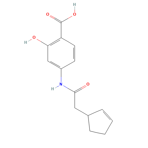 4-[(2-cyclopent-2-en-1-ylacetyl)amino]-2-hydroxybenzoic acid (CAS: 875234-91-6) - Related Chemical Product